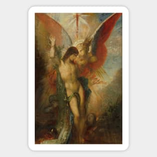 Saint Sebastian And The Angel by Gustave Moreau Magnet